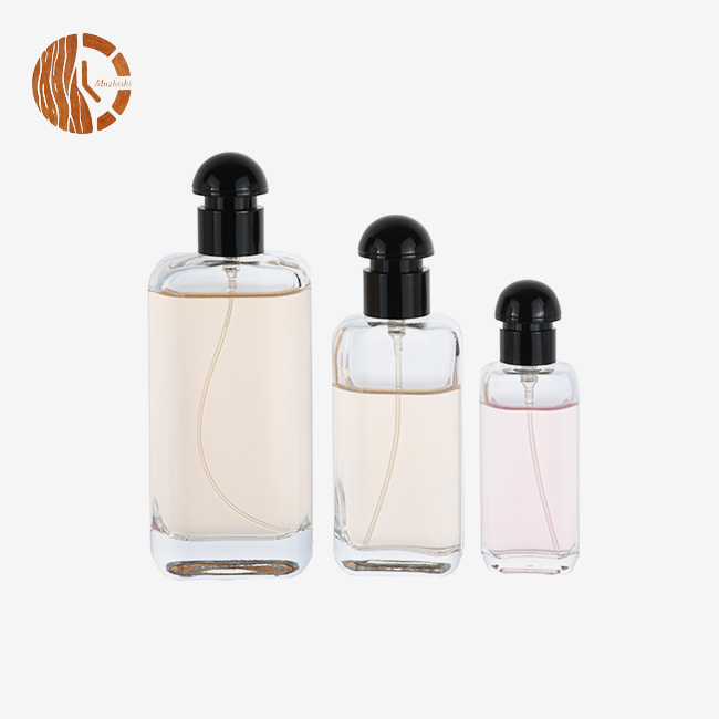 Clear Glass Rectangular Perfume Bottle